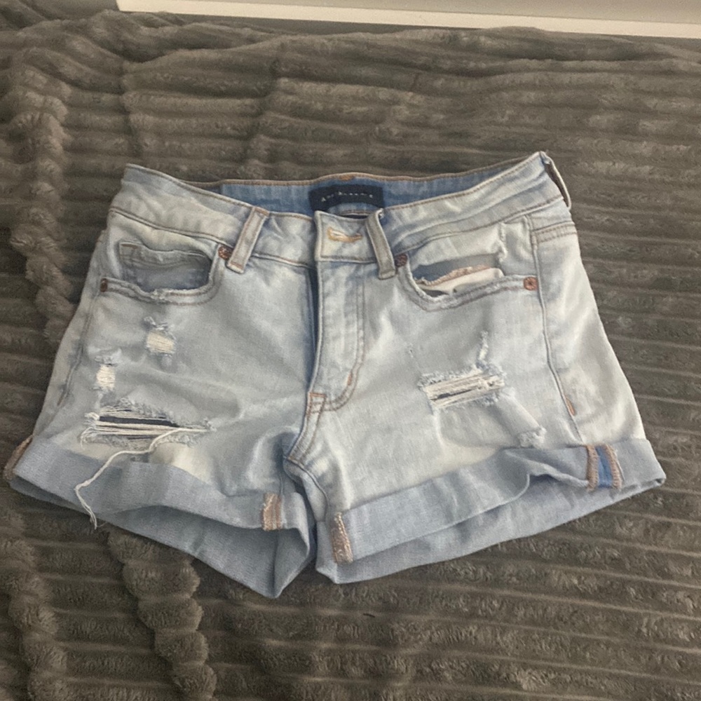 aeropostale low rise midi jean shorts